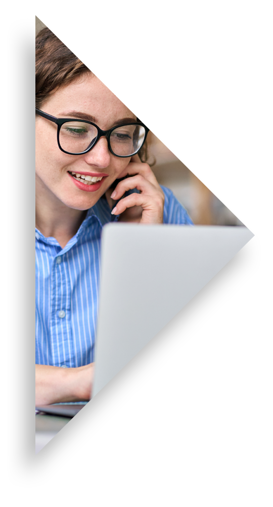 Professional looking at website design